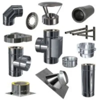 Edelstahlschornsteinteile doppelwandig