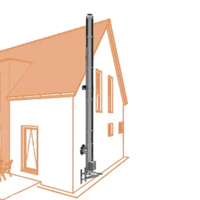 Bausätze für doppelwandige Edelstahlschornsteine