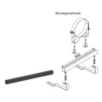 Edelstahlschornstein Querstange für Wandhalter