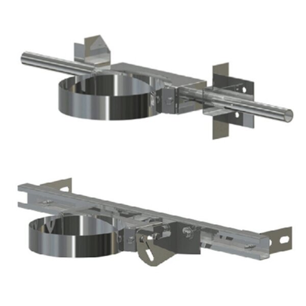 Edelstahlschornstein drehbarer Sparrenhalter inkl. Wandhalterung 50 - 100 mm