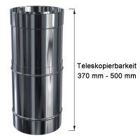 Edelstahlschornstein DW Justierelement 370 - 500 mm