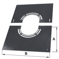 Edelstahlschornstein 2-teilige Deckenblende mit...
