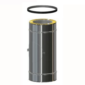 Edelstahlschornstein Prüföffnung mit Deckel für Überdruckbetrieb DW 80 - 300 mm