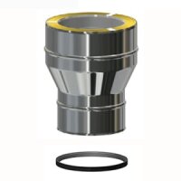 Edelstahlschornstein Übergang  mit Dichtung DW 80 -...