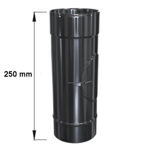 Edelstahlschornstein Längenelement mit Prüföffnung RP+REW L250 einwandig DN 80 - 300 mm