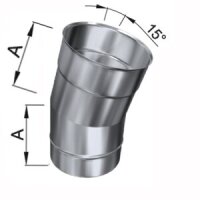 Edelstahlschornstein einwandiger 15° Bogen DN 80 -...