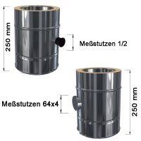 Edelstahlschornstein DW Längenelement 250 mm mit...