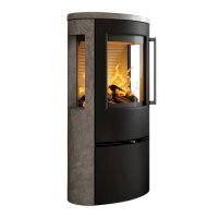 Termatech TT 23 RGS Stahl schwarz Speckstein 5,6 kW