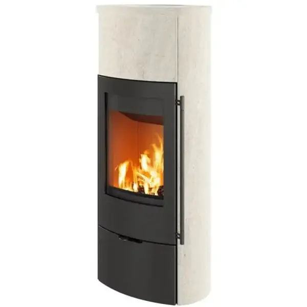 Kaminofen Lotus Jubilee 25M Limestone inkl. Speicher 6,5 kW 3 Griffvarianten wählbar