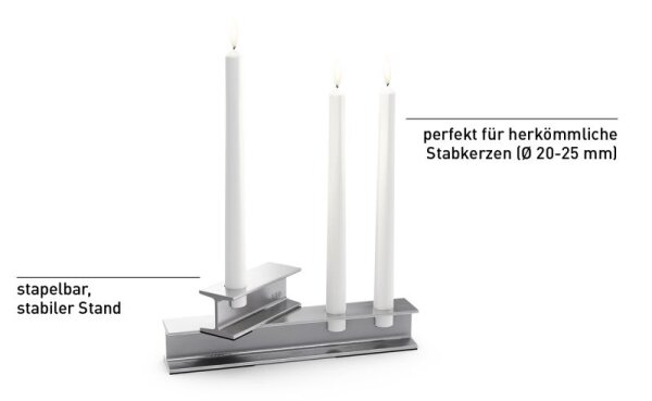 HENRY METAL I+II Kerzenhalter-Set  in verschiedenen Farben erhältlich