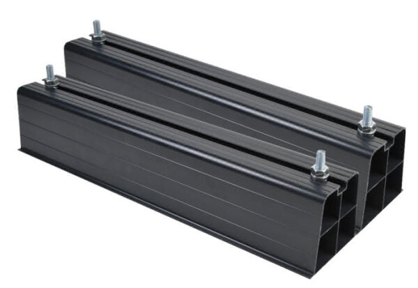 Aufstellbalken Set Kunststoff schwarz inkl. M10 Schrauben