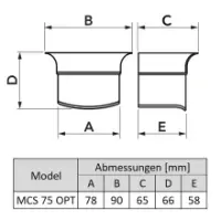 Anschluss an Split-Innengerät MCS 75 - OPT