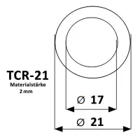 Kondensatrohr TCR-21 - Stecksystem TCR-21 - Ø 21mm aussen - Ø 17mm innen