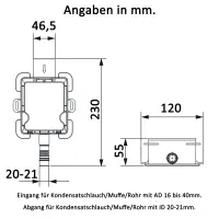 UP/AP Trockensiphon / Kugelsiphon REGIO mit Kugeldichtung für Kondensatabführung Klimaanlage
